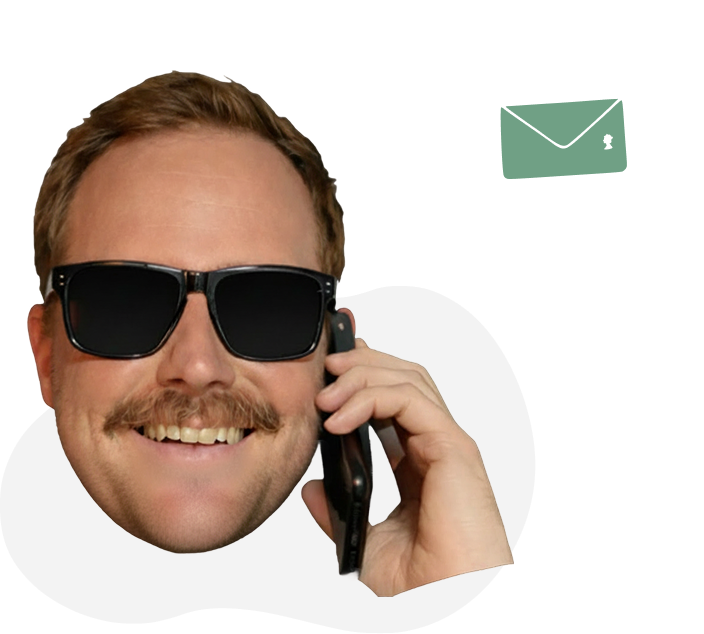 Person on the phone receiving a response